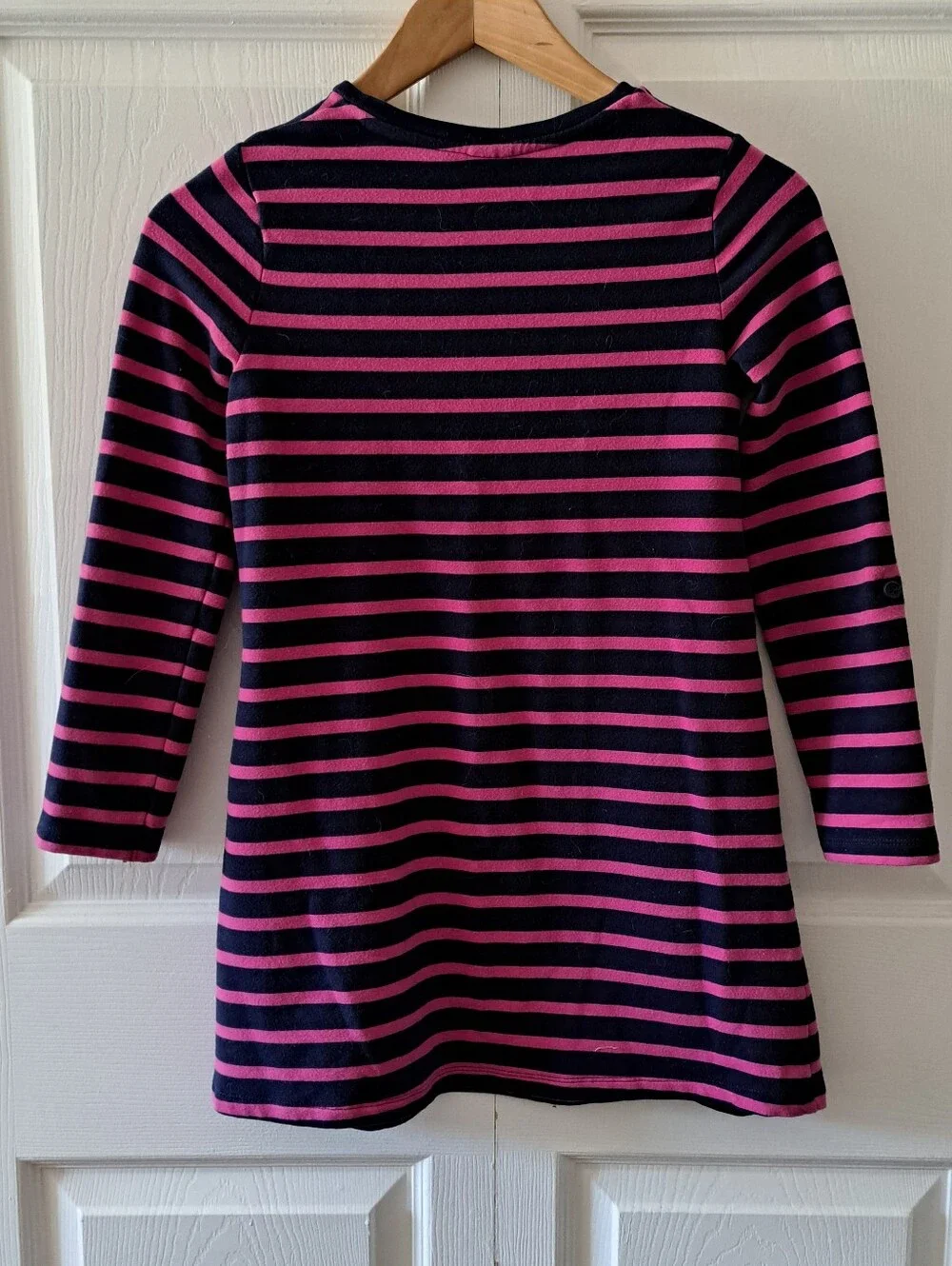 Gymboree Navy and Pink Striped Long-Sleeve Dress
